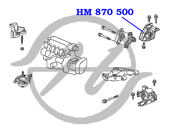 Опора двигателя - Hanse HM870500