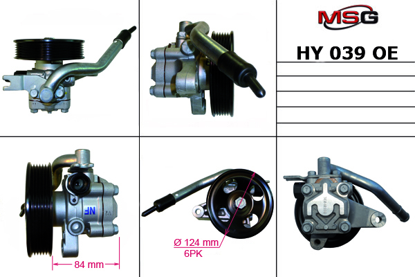 Насос ГУР новый оригинальный Hyundai Sonata v 2005-2009 - MSG HY039OEM