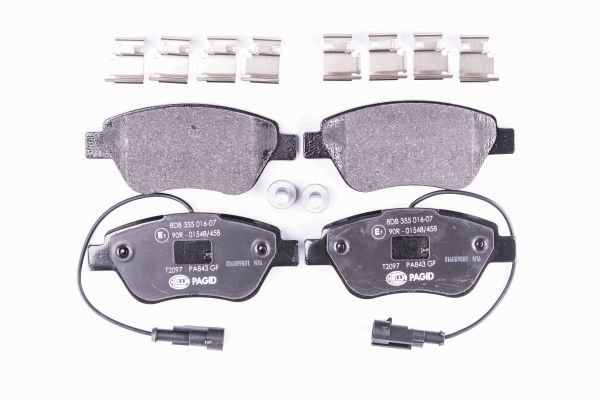 Комплект тормозных колодок, дисковый тормоз - Behr-Hella 8DB355016071
