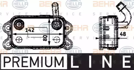 масляный радиатор, двигательное масло - Behr-Hella 8MO376726151