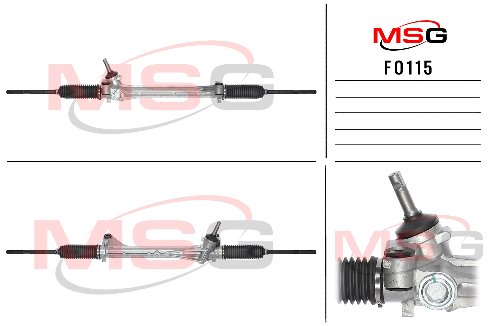 Новая рулевая рейка Ford Escape 2004-2012, Ford USA Escape 2004-2012 - MSG FO115