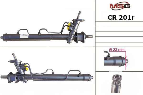 Рулевая рейка с ГУР восстановленная Chevrolet Kalos 2003-, Daewoo Kalos 2003-, Chevrolet Aveo 2008-, Chevrolet Ave - MSG Rebuilding CR201R