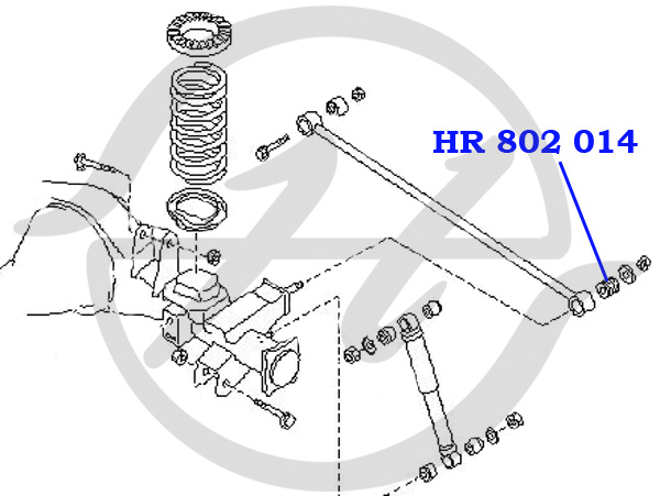 Сайлентблок поперечной тяги задней подвески - Hanse HR802014