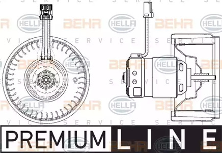 Вентилятор салона - Behr-Hella 8EW009157171