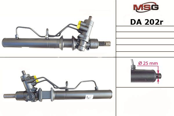 Рулевая рейка с ГУР восстановленная Daewoo Leganza 1997-2004 - MSG Rebuilding DA202R