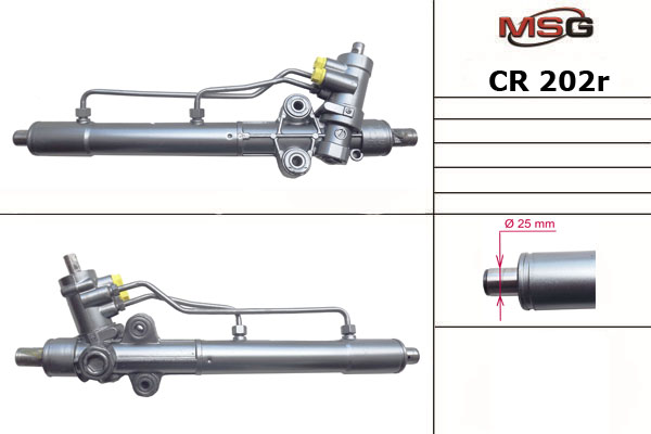 Рулевая рейка с ГУР восстановленная Daewoo Gentra 2013-, Suzuki Reno 2004-, Suzuki Forenza 2004-, Daewoo Lacetti 2 - MSG Rebuilding CR202R