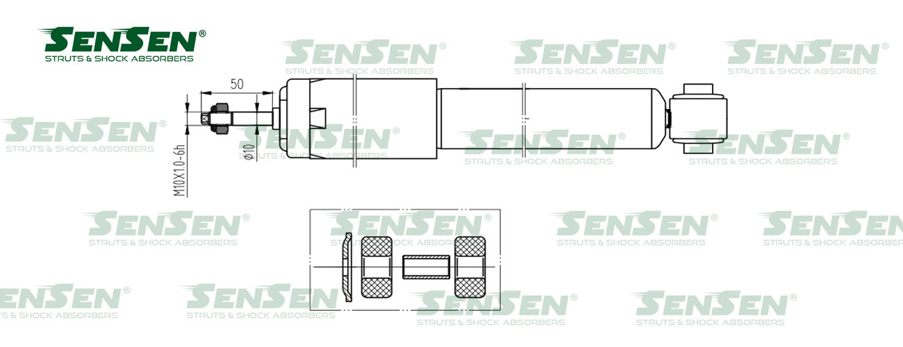 Амортизатор VW T4 0790-0403 пер.газ. | перед лев | SENSEN                32130036