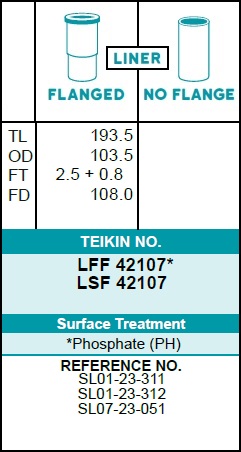 Гильзы (к-т 4шт) - Teikin LSF 42107