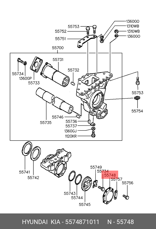 Расходомер воздуха - Hyundai/Kia 5 574 871 011