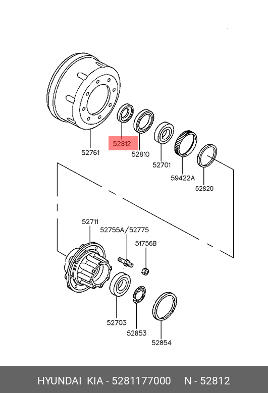 Ролик натяжной грм - Hyundai/Kia 5 281 177 000