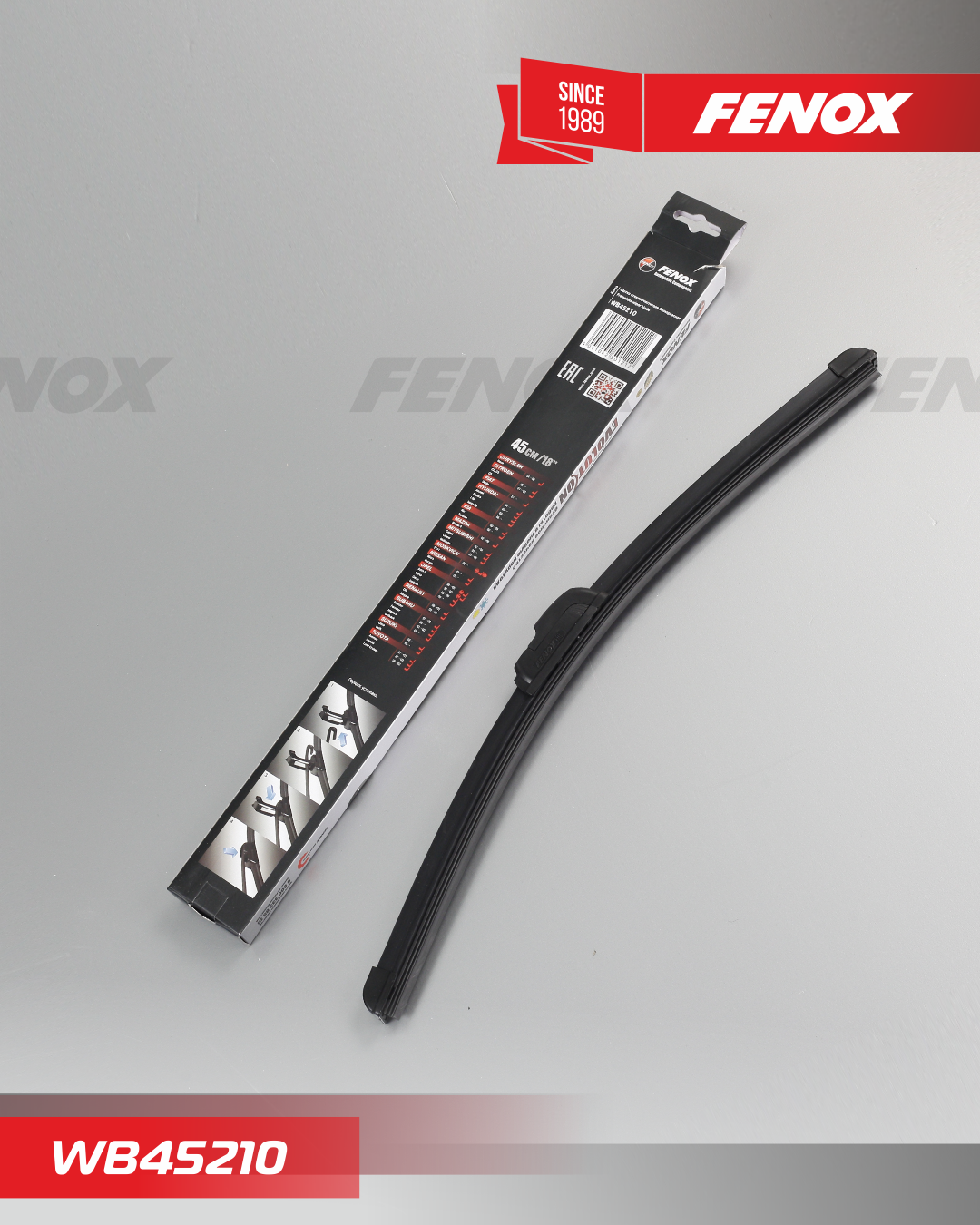 Щетка стеклоочистителя 45 см (18 ) бескаркасная - Fenox WB45210