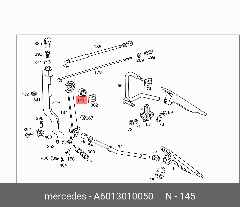 Сайлентблок - Mercedes A6013010050