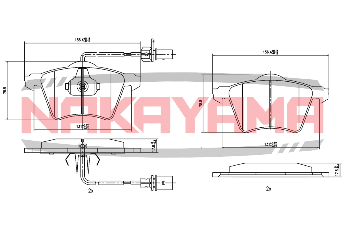 Колодки тормозные дисковые - Nakayama P0849NY