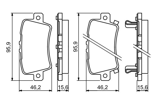 Колодки тормозные дисковые - Bosch 986494249