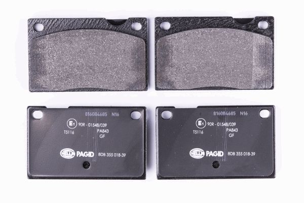Комплект тормозных колодок, дисковый тормоз - Behr-Hella 8DB355018391