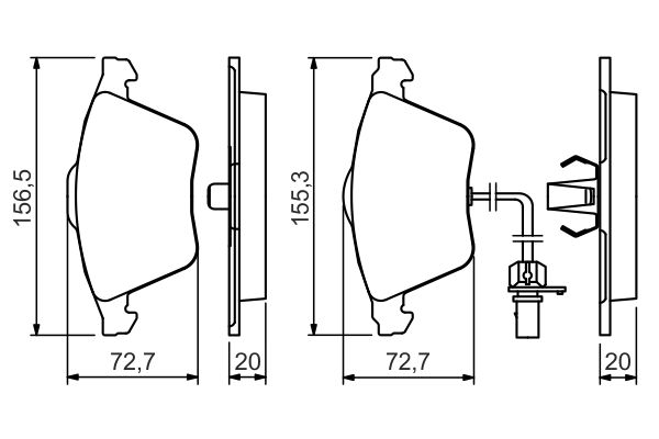 Колодки тормозные дисковые Bosch 986494283