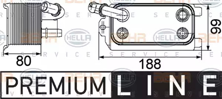 масляный радиатор, двигательное масло - Behr-Hella 8MO376747161