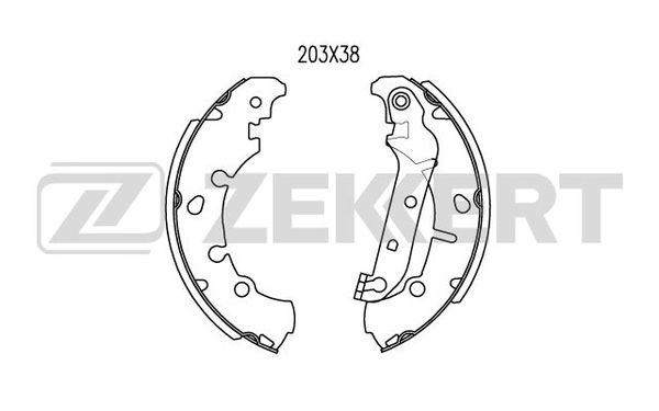 Колодки торм бараб задн ford fiesta ivv 95- fusion 02- ka 01- street ka 03- puma 97- mazda 2 ii 03- Zekkert BK-4468 Форд Мазда 2301₽