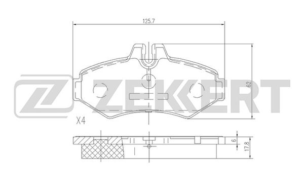 Колодки торм диск задн mb g-class w461 97- g-class w463 93- sprinter 2-t 901902 95- vw lt 28-35 98- lt 28-46 98- Zekkert BS-1158 MERCEDES-BENZ PUCH VW 1936₽