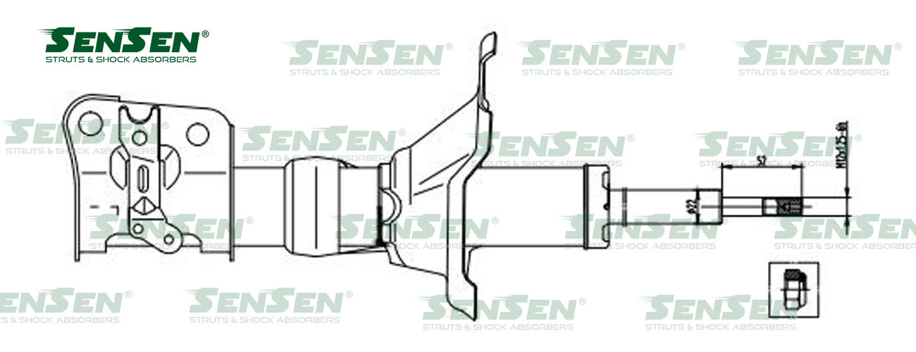 Амортизатор honda civic 01/01-09/05 пер.прав.газ. - SENSEN 42140700