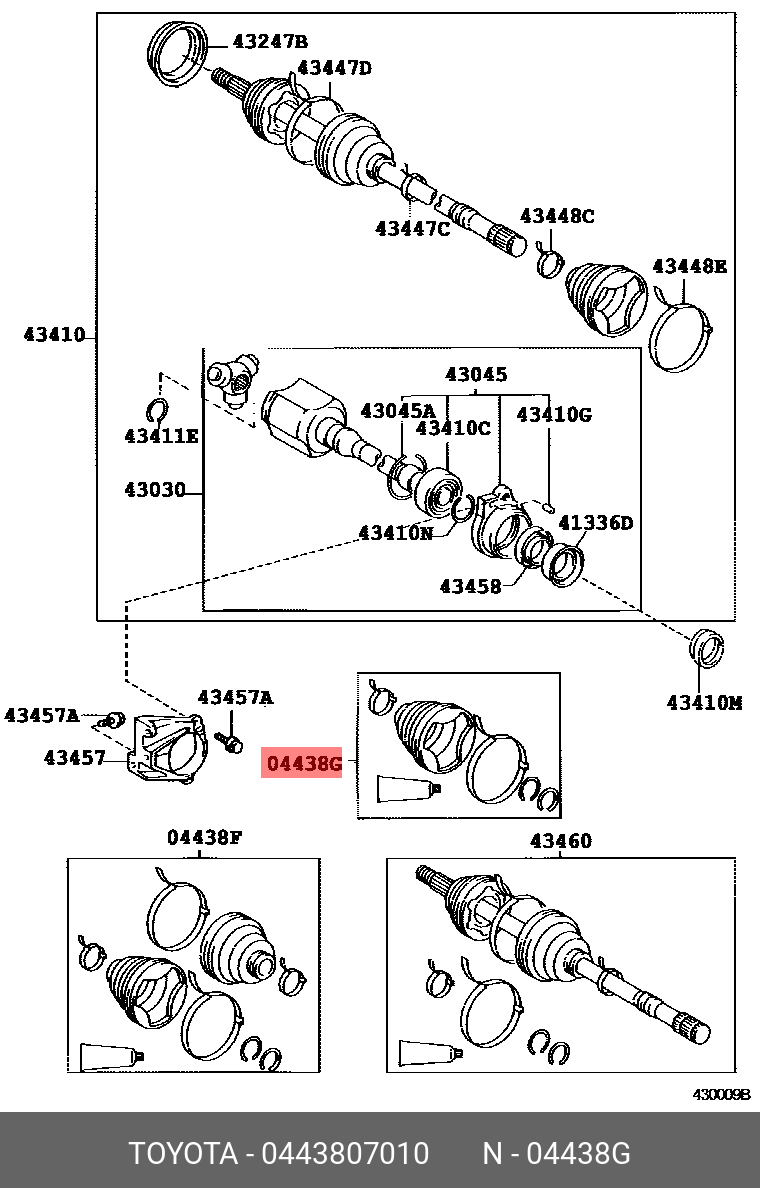 Оригинальные запчасти - Toyota 443807010