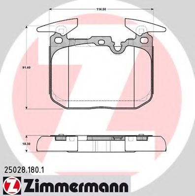 Колодки тормозные дисковые | перед | - Zimmermann 250281801