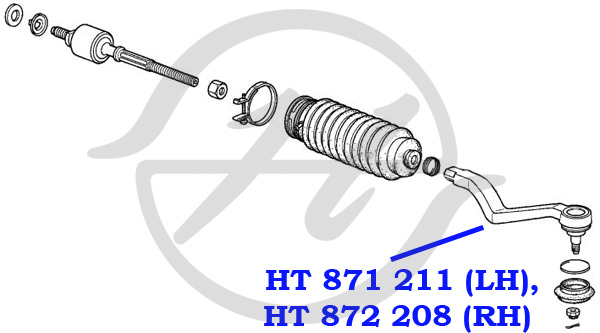 Наконечник поперечной рулевой тяги - Hanse HT872208
