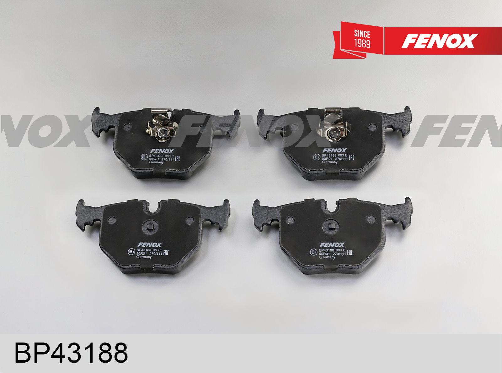 Колодки тормозные дисковые | зад прав/лев | - Fenox BP43188