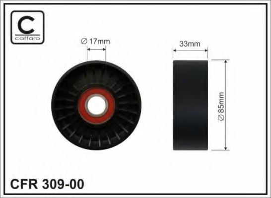 Ролик прив. ремня jeep cherokee 99- - Caffaro 30900