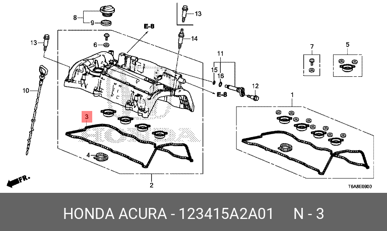 Прокладка крышки клапанов - Honda 12341-5A2-A01