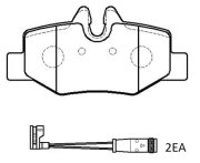 Колодки тормозные дисковые benz w639 - HSB HP9676