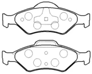 Колодки тормозные дисковые ford: Fiesta, Ikon - HSB HP9500