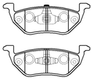 Колодки тормозные дисковые mercury: Mariner, mazda: Tribute, ford: Escape - HSB HP9703