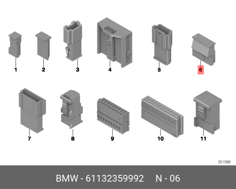 Рем.комплект гнездового корпуса - BMW 61132359992