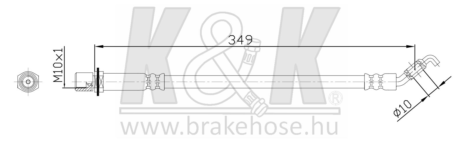 Шланг тормозной задн lexus: GS (jzs147) 300 93-97 - K&K FT0988