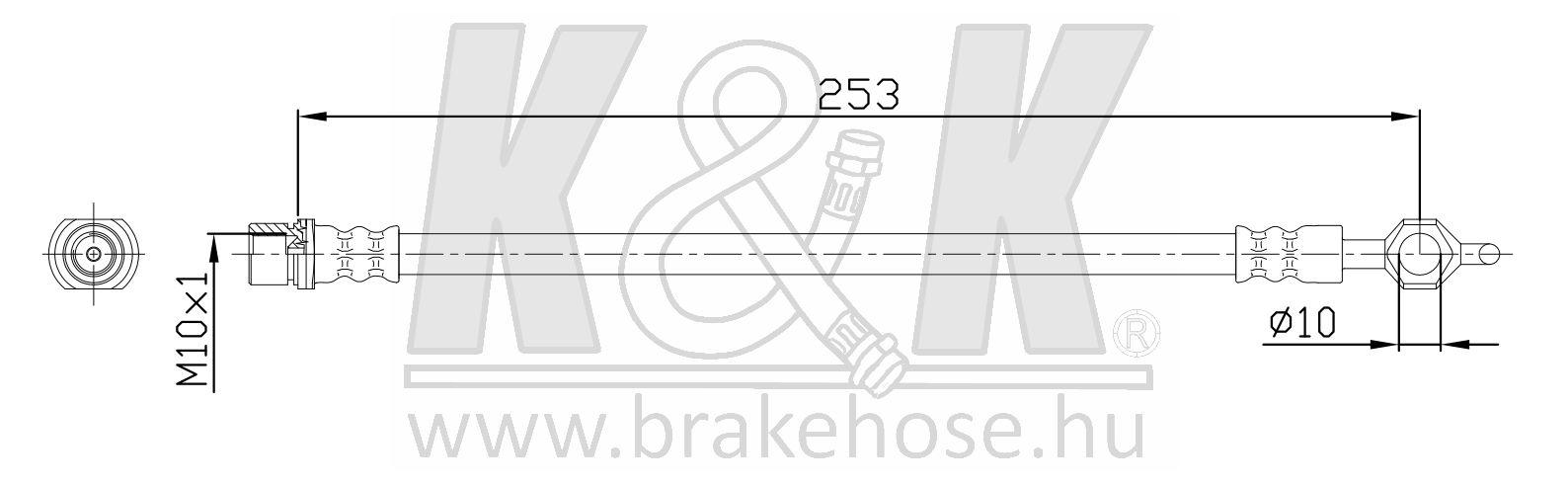 Шланг тормозной задн toyota: Urban Cruiser (nsp1, - K&K FT0971
