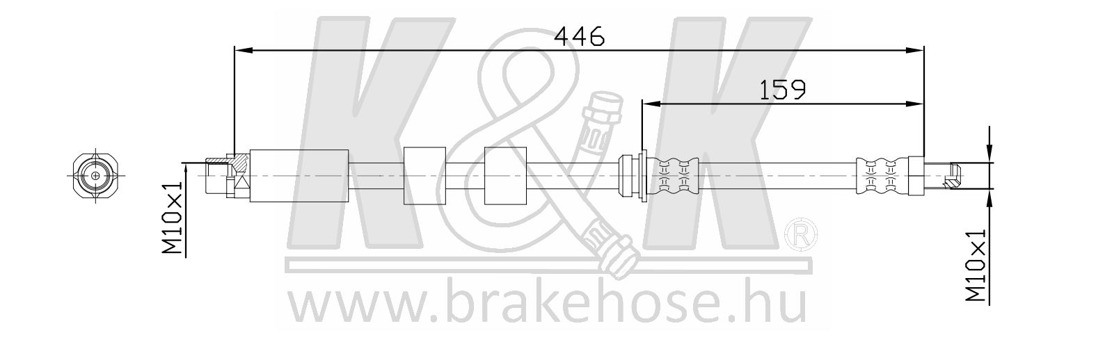 Шланг тормозной передн bmw: 3 (e90) 320d xDrive/32 - K&K FT0946