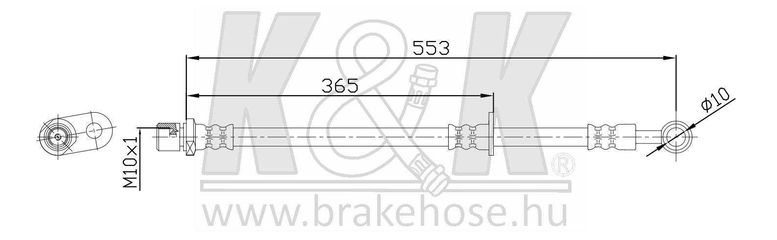 Шланг тормозной передн лев subaru: Forester (sh) 2 - K&K FT0903
