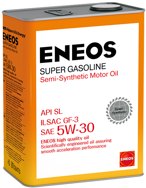 5w-30 Super Gasoline SL 4л (полусинт. мотор. масло) - Eneos OIL1361