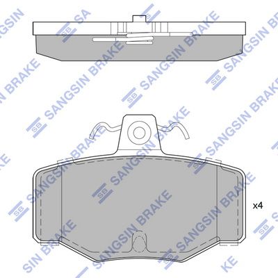 Колодки тормозные дисковые - Sangsin SP1741