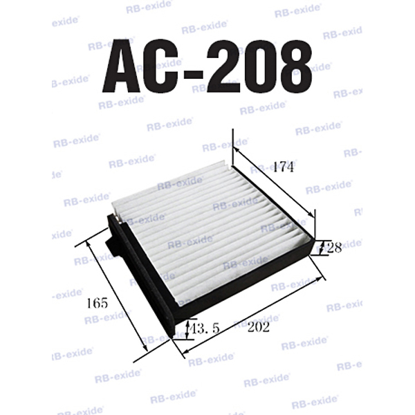 Фильтр салона стандарт - Rb-exide AC208