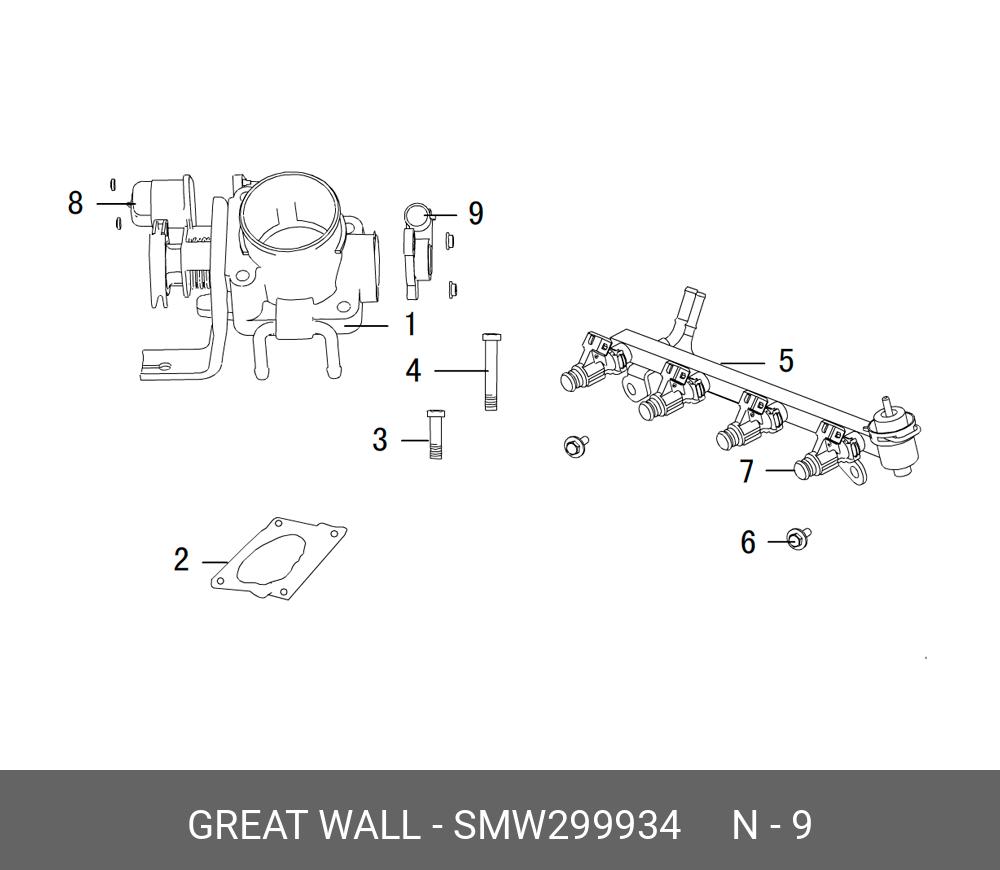 Датчик положения дроссельной заслонки - Great Wall SMW299934