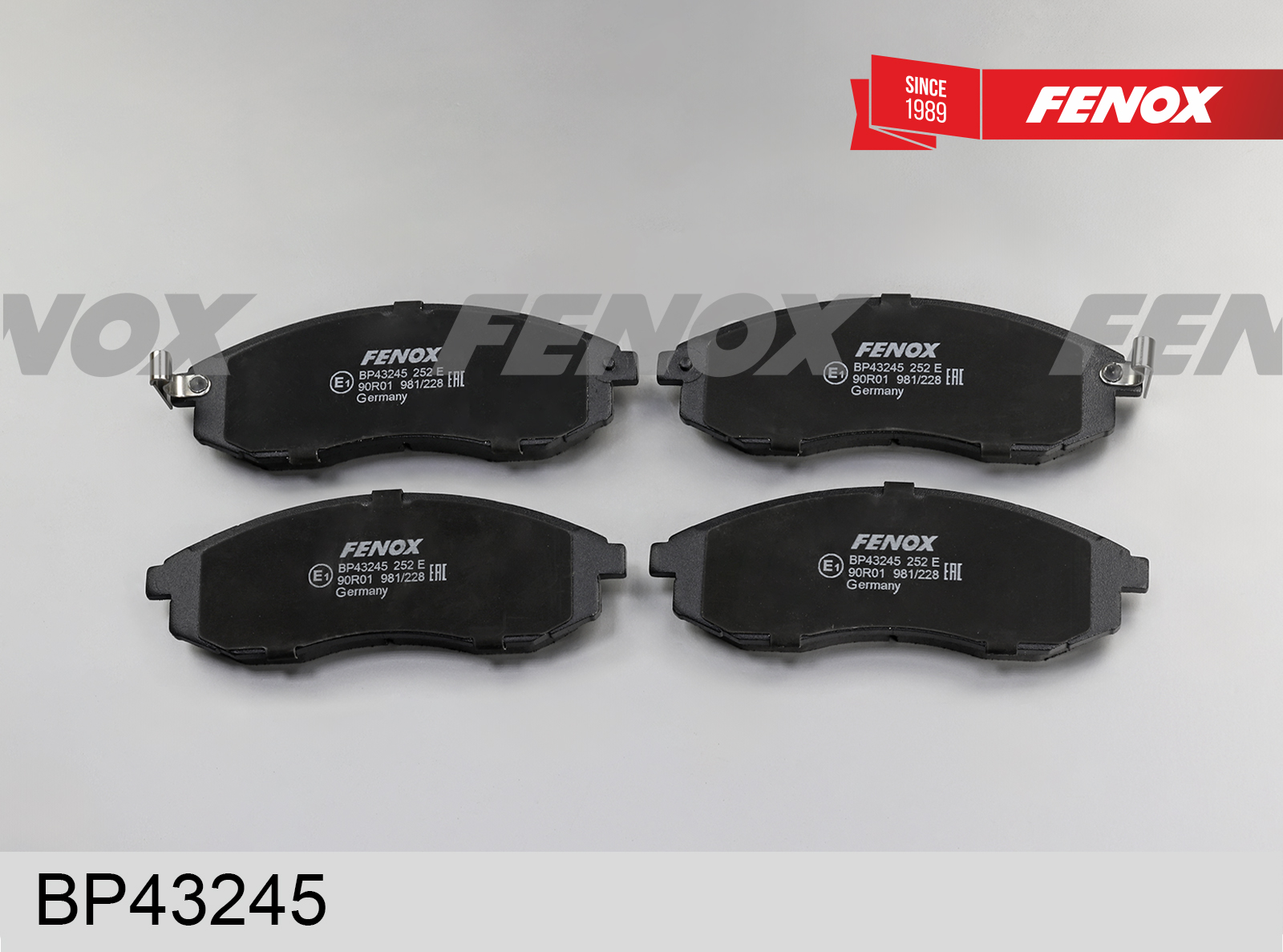 Колодки тормозные дисковые | перед прав/лев | - Fenox BP43245