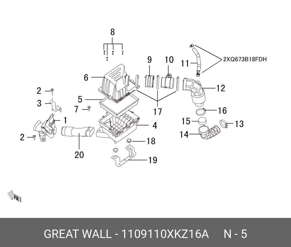 Фильтр воздушный - Great Wall 1109110XKZ16A
