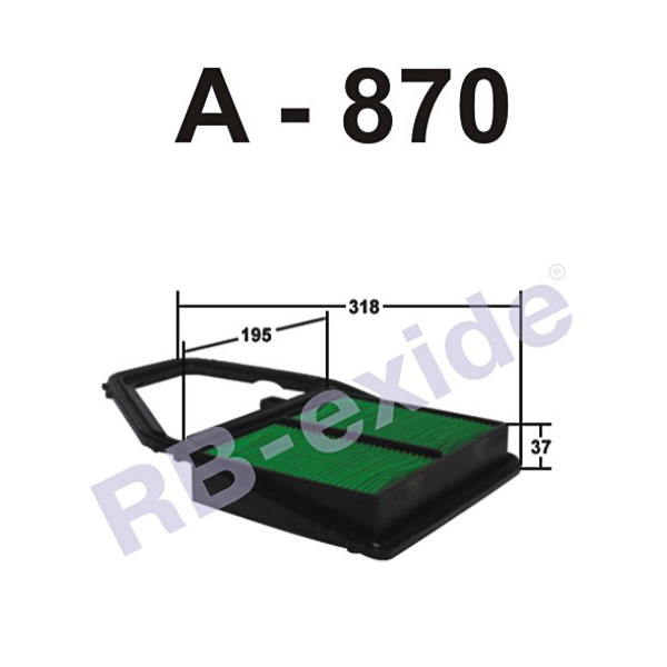 A-870 17220-plc-000 (фильтр воздушный) - Rb-exide A870