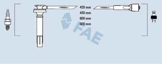 Комплект высоковольтных проводов - FAE 83238