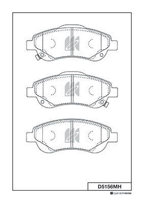 Колодки тормозные дисковые | перед | - Kashiyama D5156MH