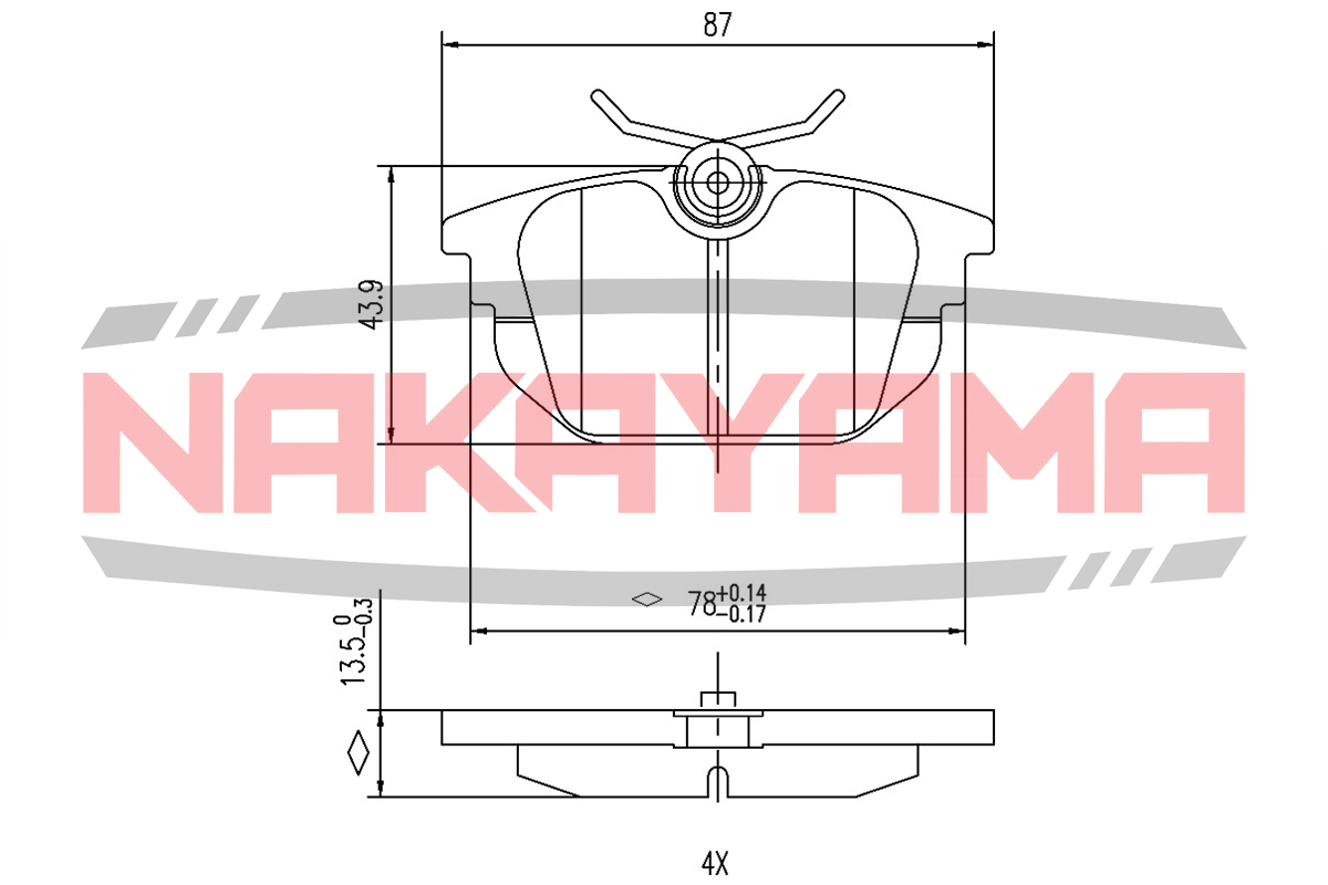 Колодки тормозные - Nakayama HP8181NY