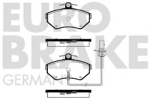 Колодки тормозные дисковые | перед | - EUROBRAKE 5502224756