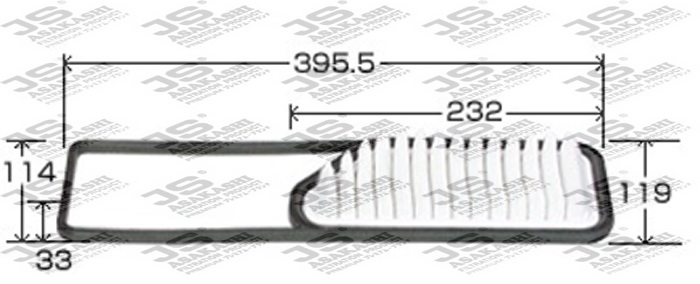 Фильтр воздушный - JS Asakashi A750J